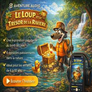 Le Loup et le Trésor de la Rivière : livre jeunesse d’aventure nature